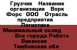 Грузчик › Название организации ­ Ворк Форс, ООО › Отрасль предприятия ­ Логистика › Минимальный оклад ­ 23 000 - Все города Работа » Вакансии   . Тамбовская обл.,Моршанск г.